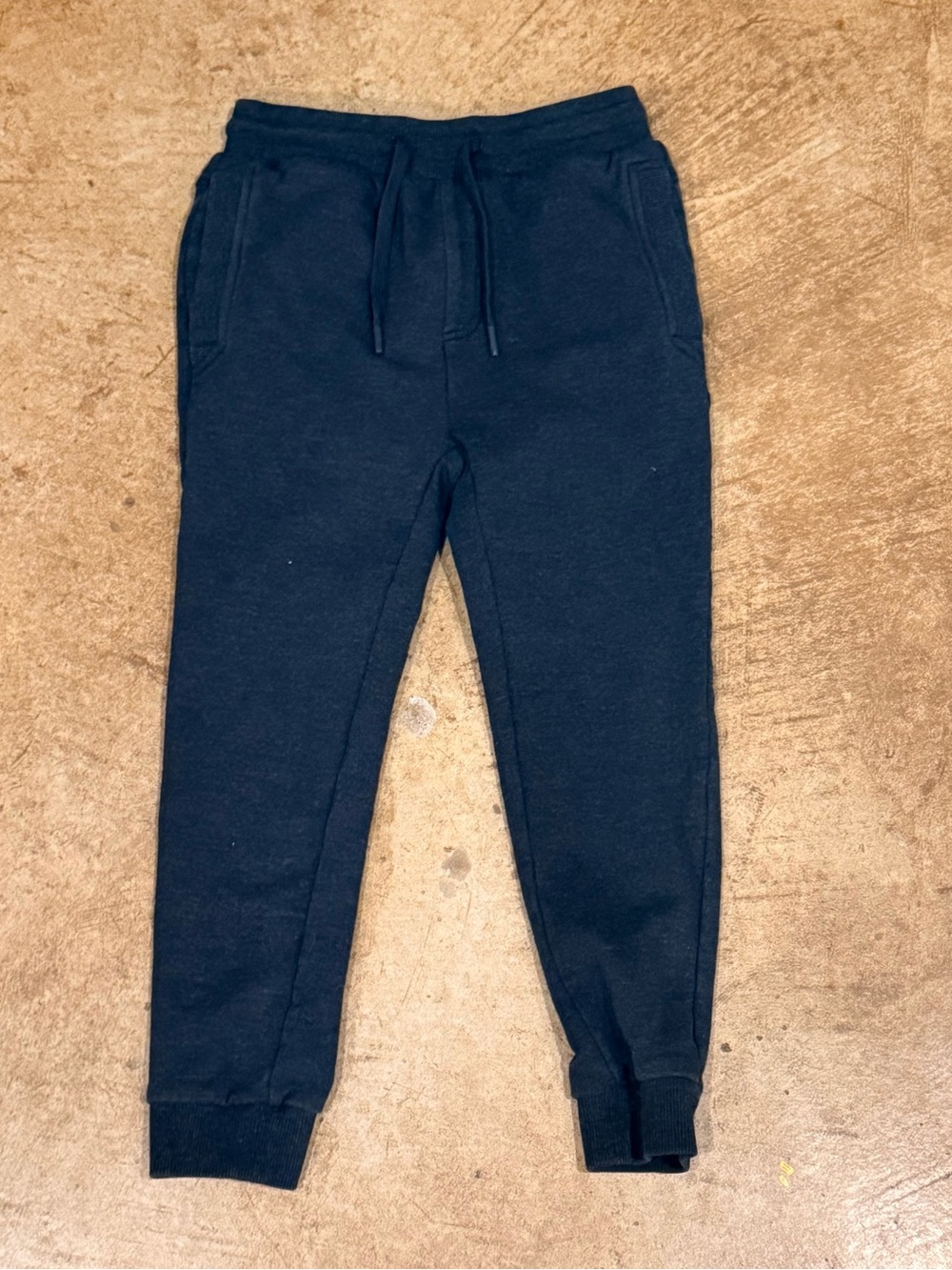 BURLEBO youth fleece sweatpants joggers medium (8) dark heathered gray